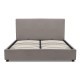 Κρεβάτι Verona  υφασμάτινο με αποθηκευτικό χώρο χρώμα γκρι - μπεζ 160x200εκ.