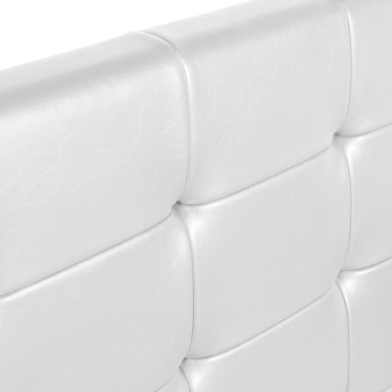 Κρεβάτι Iro  από τεχνόδερμα με αποθηκευτικό χώρο χρώμα λευκό 150x200εκ.