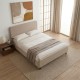 Κρεβάτι Ovelia  υφασμάτινο χρώμα μπεζ 160x200εκ.
