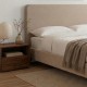 Κρεβάτι Ovelia  υφασμάτινο χρώμα μπεζ 160x200εκ.