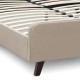 Κρεβάτι Ovelia  υφασμάτινο χρώμα μπεζ 160x200εκ.