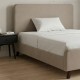 Κρεβάτι Ovelia  υφασμάτινο χρώμα μπεζ 120x200εκ.