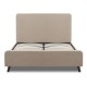 Κρεβάτι Ovelia  υφασμάτινο χρώμα μπεζ 120x200εκ.
