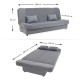 Kαναπές - κρεβάτι Tiko PLUS Megapap τριθέσιος με αποθηκευτικό χώρο και ύφασμα σε γκρι 200x90x96εκ. - 0053767