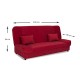 Kαναπές - κρεβάτι Tiko PLUS Megapap τριθέσιος με αποθηκευτικό χώρο και ύφασμα σε κόκκινο 200x90x96εκ. - 0053770