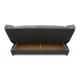 Kαναπές - κρεβάτι Tiko Plus Megapap τριθέσιος με αποθηκευτικό χώρο και ύφασμα σε σκούρο γκρι 200x90x96εκ. - 0096461