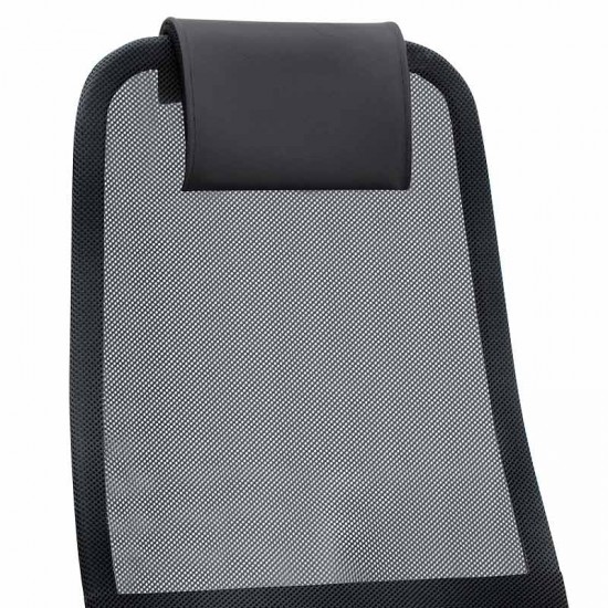 Καρέκλα γραφείου Sheriff Megapap με ύφασμα Mesh χρώμα μαύρο 66,5x70x123/133εκ.  - 0077696