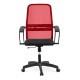 Καρέκλα γραφείου Moonlight Megapap με ύφασμα Mesh χρώμα κόκκινο - μαύρο 66,5x70x102/112εκ. - 0077702