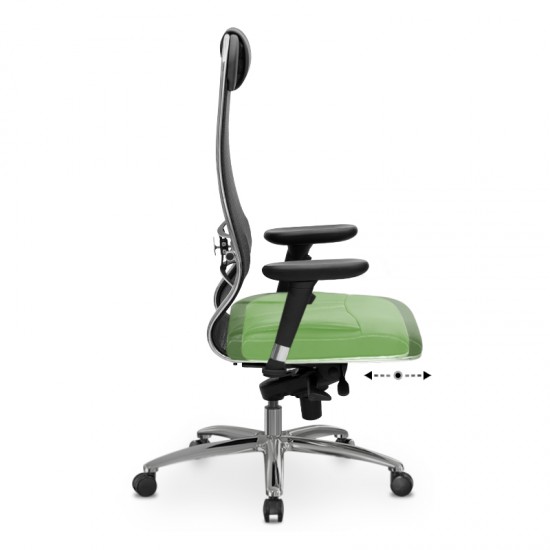 Καρέκλα γραφείου Samurai L1-2D Megapap εργονομική με ύφασμα TS Mesh και τεχνόδερμα χρώμα μαύρο 69x70x122/130εκ. - 0234146
