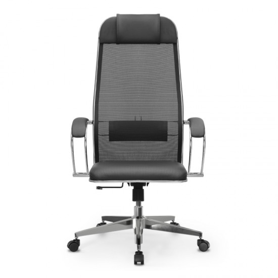 Καρέκλα γραφείου Sit-1031672 Megapap εργονομική με διπλό ύφασμα Mesh και τεχνόδερμα χρώμα μαύρο 66x70x118/131εκ. - 0234151