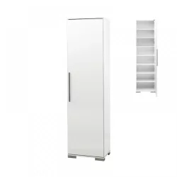 Ντουλάπα ρούχων - παπουτσοθηκη 16 ζευγών Diamond  μονόφυλλη χρώμα λευκό gloss 50x35x187εκ.