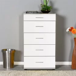 Συρταριέρα Trendline  χρώμα λευκό 60x44x108εκ.