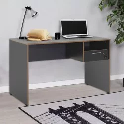 Γραφείο εργασίας με κλειδαριά Concept  χρώμα ανθρακί 120x60x75εκ.