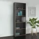 Βιβλιοθήκη Max χρώμα ανθρακί 64x26x182εκ. Βιβλιοθήκη Max χρώμα ανθρακί 64x26x182εκ.