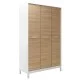 Ντουλάπα ρούχων London τρίφυλλη χρώμα oak - λευκό 120x52x202εκ. Ντουλάπα ρούχων London τρίφυλλη χρώμα oak - λευκό 120x52x202εκ.