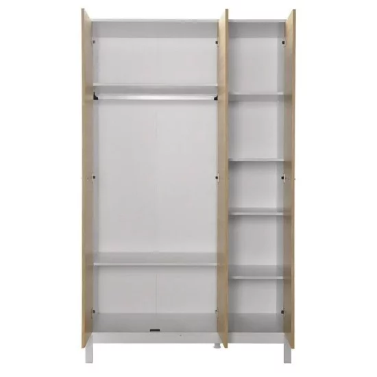 Ντουλάπα ρούχων London τρίφυλλη χρώμα oak - λευκό 120x52x202εκ. Ντουλάπα ρούχων London τρίφυλλη χρώμα oak - λευκό 120x52x202εκ.