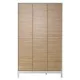 Ντουλάπα ρούχων London τρίφυλλη χρώμα oak - λευκό 120x52x202εκ. Ντουλάπα ρούχων London τρίφυλλη χρώμα oak - λευκό 120x52x202εκ.