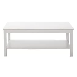 Τραπεζάκι σαλονιού Rustic  χρώμα λευκό 103x60x40εκ.