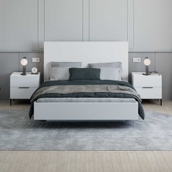 Κρεβάτι Oryana  χρώμα λευκό 160x200εκ.