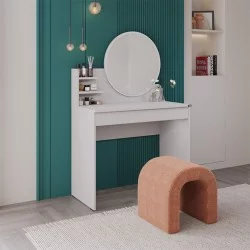 Τουαλέτα με καθρέπτη Dior  χρώμα λευκό 90x45x138εκ.