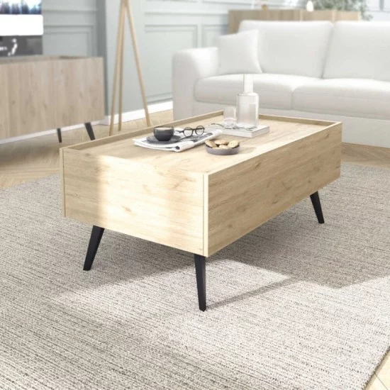 Τραπεζάκι σαλονιού Luna χρώμα florida oak 102x61x44εκ. Τραπεζάκι σαλονιού Luna χρώμα florida oak 102x61x44εκ.