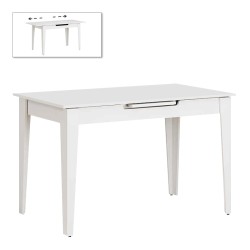 Τραπέζι Trendline  επεκτεινόμενο χρώμα λευκό 120/150x70x75εκ. Τραπέζι Trendline  επεκτεινόμενο χρώμα λευκό 120/150x70x75εκ.