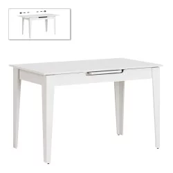 Τραπέζι Trendline  επεκτεινόμενο χρώμα λευκό 120/150x70x75εκ.