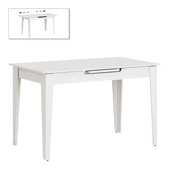 Τραπέζι Trendline  επεκτεινόμενο χρώμα λευκό 120/150x70x75εκ.