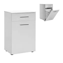 Ντουλάπι - Καλάθι απλύτων Diamond  χρώμα λευκό gloss 52x38x83εκ.