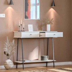 Κονσόλα Elite  χρώμα λευκό του πάγου 100x40x88εκ.