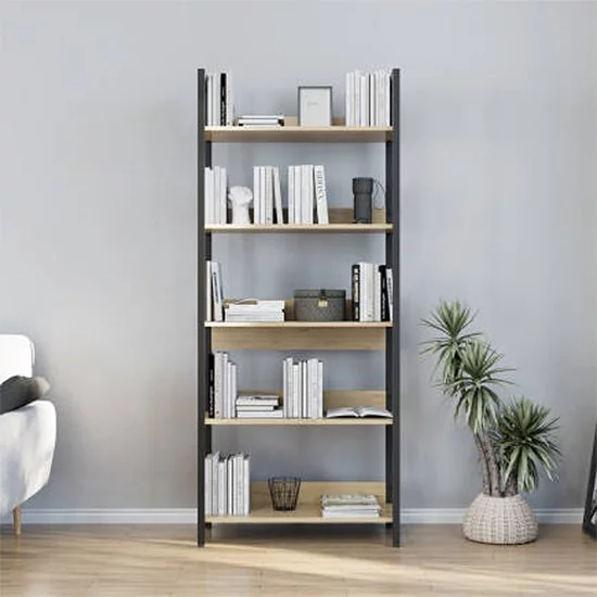 Βιβλιοθήκη Connect  χρώμα florida oak 73x35x172εκ.