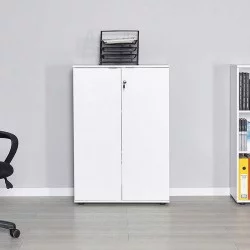 Ντουλάπι γραφείου Rio  με κλειδαριά χρώμα λευκό 72x34x109εκ.