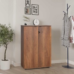 Ντουλάπι γραφείου Rio  με κλειδαριά χρώμα καρυδί 72x34x109εκ. Ντουλάπι γραφείου Rio  με κλειδαριά χρώμα καρυδί 72x34x109εκ.