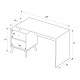 Γραφείο εργασίας Terra  χρώμα florida oak 129x55x75εκ.