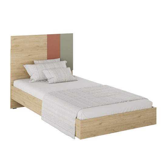 Κρεβάτι Terra  χρώμα florida oak 100x200εκ.