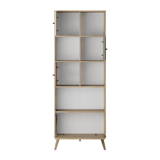 Βιβλιοθήκη Terra  χρώμα florida oak 67x30x181εκ.