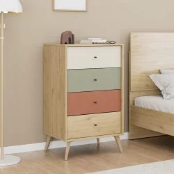Συρταριέρα Terra  χρώμα florida oak 60x44x100εκ.