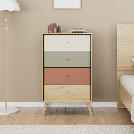 Συρταριέρα Terra  χρώμα florida oak 60x44x100εκ.