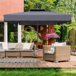 Ομπρέλα επαγγελματική Juno  τηλεσκοπική αλουμινίου χρώμα ανθρακί 4x4m. Ομπρέλα επαγγελματική Juno  τηλεσκοπική αλουμινίου χρώμα ανθρακί 4x4m.