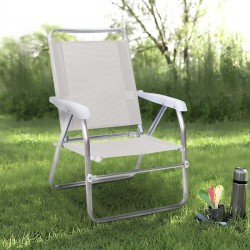 Καρεκλάκι παραλίας Alu  αλουμινίου χρώμα λευκό 54x52x80εκ. Καρεκλάκι παραλίας Alu  αλουμινίου χρώμα λευκό 54x52x80εκ.