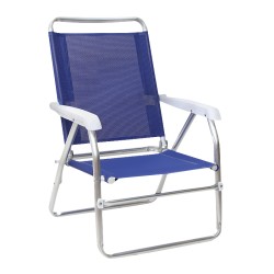 Καρεκλάκι παραλίας Alu  αλουμινίου χρώμα μπλε 54x52x80εκ.