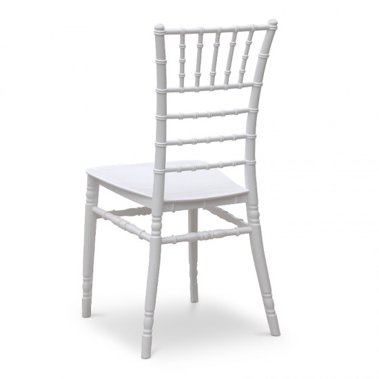 Καρέκλα catering Tiffany Megapap πολυπροπυλενίου χρώμα λευκό 40x40,5x91εκ. - 0183403