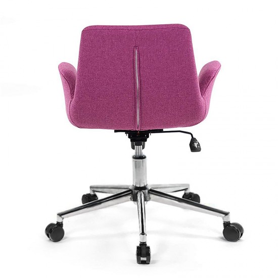 Καρέκλα εργασίας Maxim Up Megapap υφασμάτινη χρώμα ροζ 65x60x90εκ. - 0117427