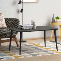 Τραπεζάκι σαλονιού Soul  χρώμα μαύρο 90x55x41εκ.