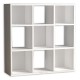 Βιβλιοθήκη Cube Megapap από μελαμίνη χρώμα λευκό 90x30x90εκ. - 0117731