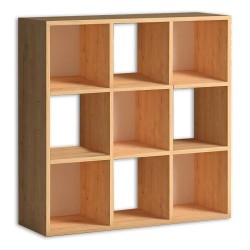 Βιβλιοθήκη Cube  από μελαμίνη χρώμα oak 90x30x90εκ.