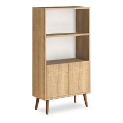 Βιβλιοθήκη μελαμίνης Cube  χρώμα oak 60x24x110εκ.