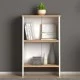 Βιβλιοθήκη μελαμίνης Flora χρώμα white - oak 52x25x80εκ. Βιβλιοθήκη μελαμίνης Flora χρώμα white - oak 52x25x80εκ.