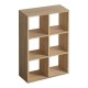 Βιβλιοθήκη Cube  από μελαμίνη χρώμα oak 73,5x34x109εκ.