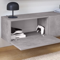 Έπιπλο τηλεόρασης επιτοίχιο Palm  χρώμα γκρι ρετρό 180x32x30εκ.